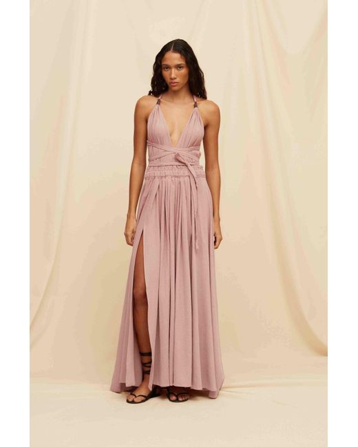 Caravana Pink Hera Dress Artisanal Cotton