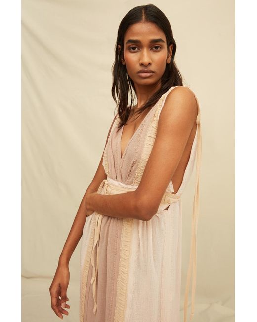 Caravana Pink Ephra Maxi Dress Cotton Gauze