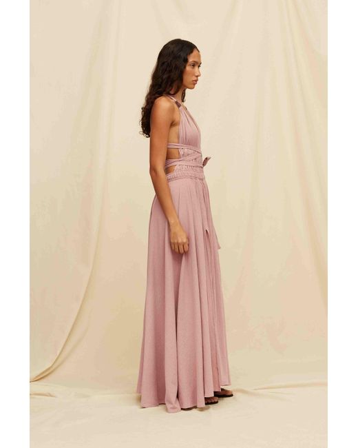 Caravana Pink Hera Dress Artisanal Cotton