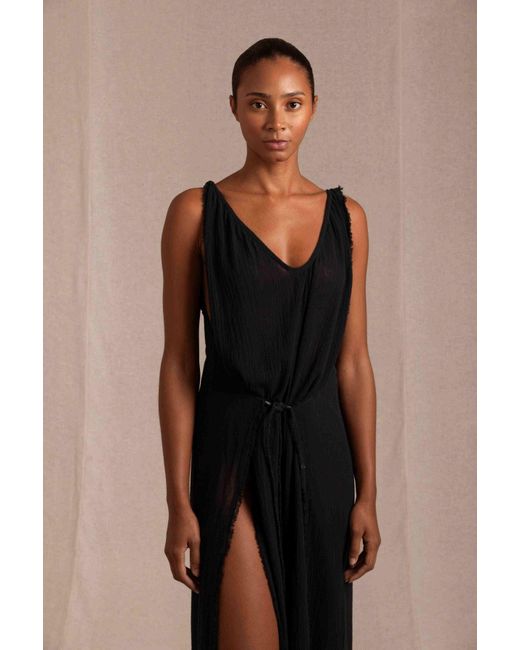 Caravana Black Muuk Dress Cotton Gauze