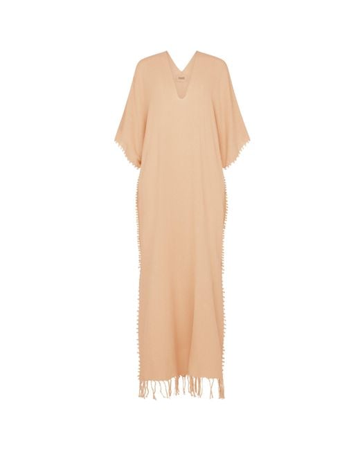 Caravana Pink Saas Dress Cotton Jute