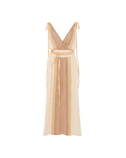 Caravana Pink Ephra Maxi Dress Cotton Gauze