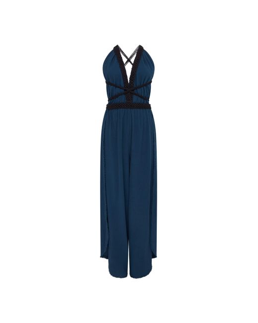 Caravana Blue Nyara Jumpsuit Cotton Voile