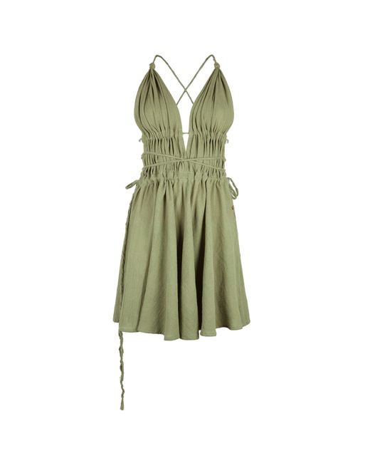 Caravana Natural Astu Mini Dress Artisanal Cotton