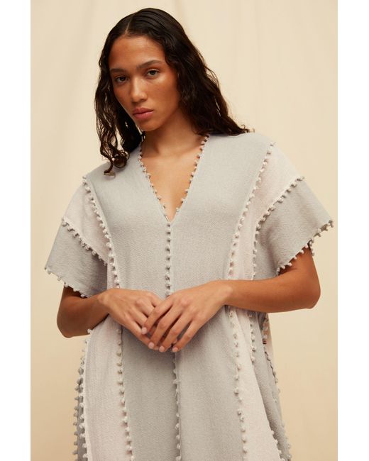 Caravana Natural Chaac Lines Tunic Dress Cotton Jute