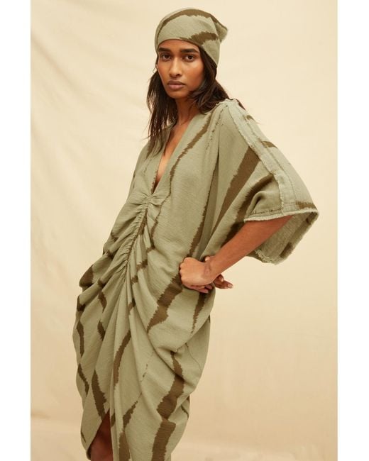 Caravana Natural Zanura Long Kaftan Artisanal Cotton
