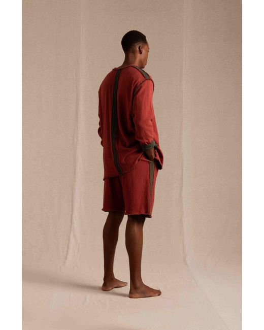 Caravana Red Kaxin Shorts Cotton Jute