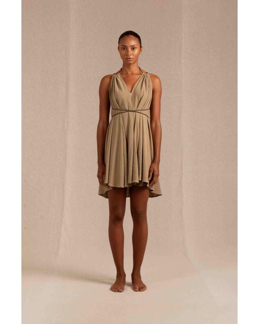 Caravana Natural Mahahual Mini Dress Artisanal Cotton