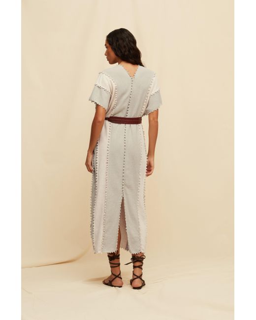 Caravana Natural Chaac Lines Tunic Dress Cotton Jute