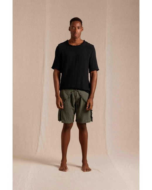 Caravana Natural Xoloc Knots Shorts Cotton Jute for men