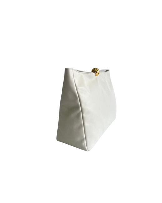 Sfera Soft Clutch M Marshmallow Pelle Di Vitello Verona Donna di Furla in White