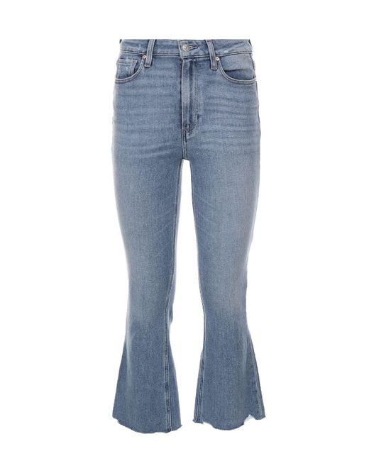 Jeans "colette crop flare" in di cotone di PAIGE in Blue