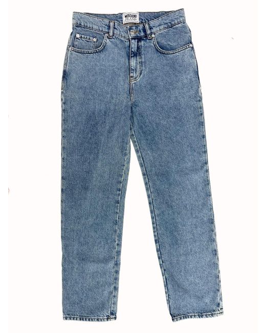Jeans in di cotone di Moschino Jeans in Blue