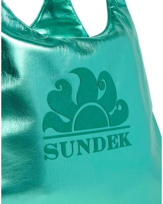 Borsa Big Verde Laminata di Sundek in Green