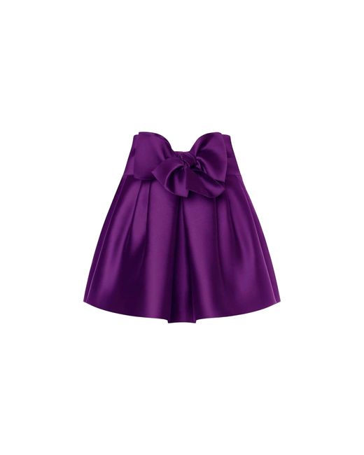 Shorts in mikado di Alberta Ferretti in Purple