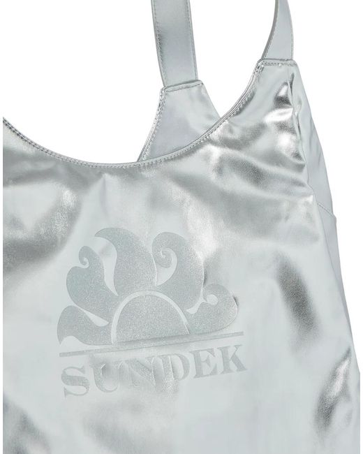 Borsa Big Laminata di Sundek in Gray