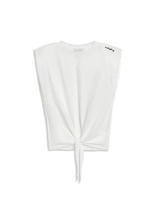 T-shirt bianca in jersey di cotone di WEILI ZHENG in White