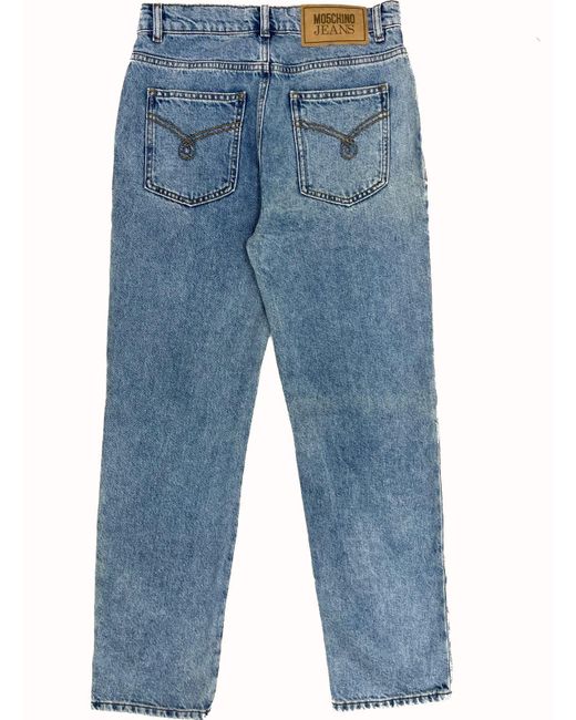 Jeans in di cotone di Moschino Jeans in Blue