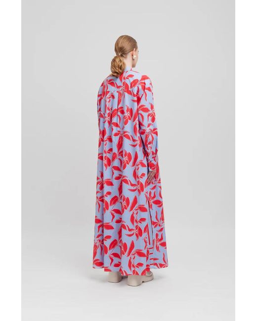 Maxi Abito Chemisier di WEILI ZHENG in Red