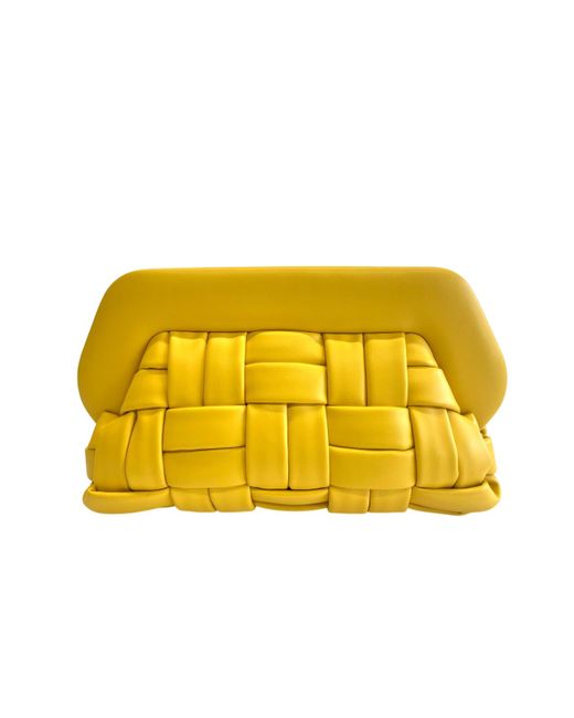 Borsa "Bios Weaved Vegan Big" Gialla di THEMOIRÈ in Yellow