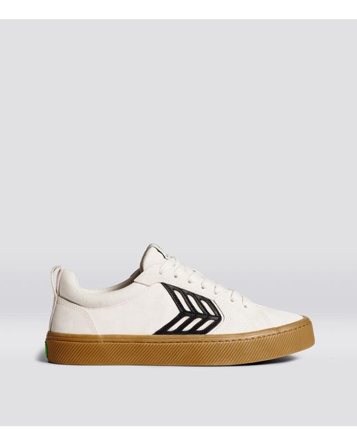 catiba pro skate vintage white suede and canvas bl
