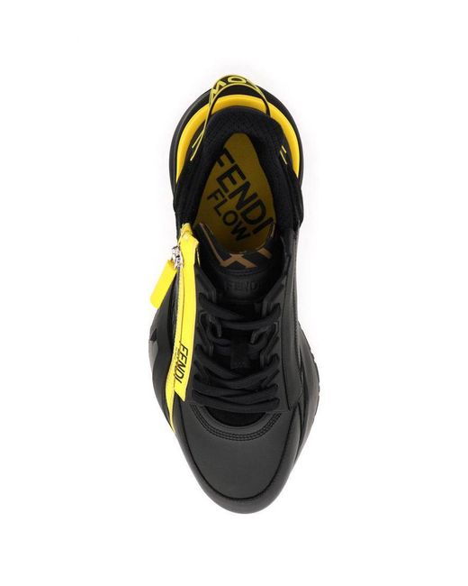 yellow and black fendi sneakers