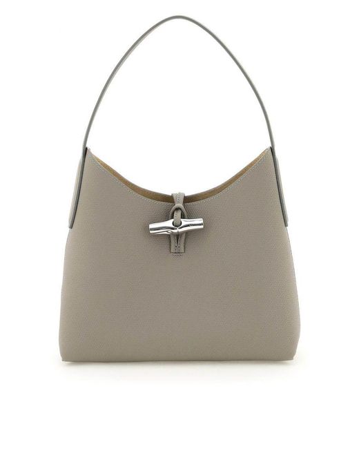 Longchamp Leather Roseau Mini Shoulder Bag in Grey (Grey) | Lyst Canada