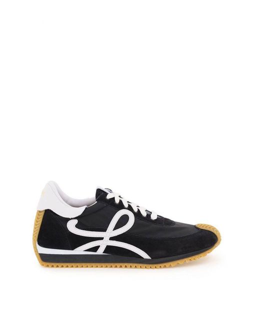 Loewe Flow Runner Sneakers In Leather And Nylon in Black for Men | Lyst