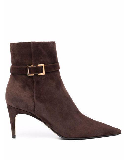 Sergio Rossi Suede Sr Mini Prince High-heel Boots in Brown - Lyst