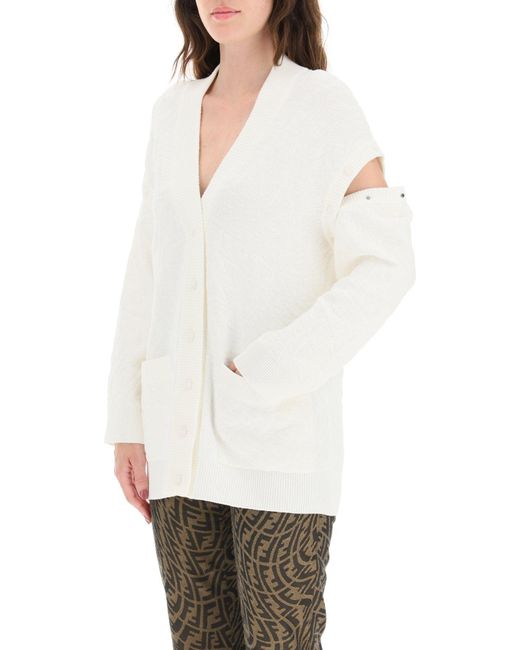 fendi cardigan white