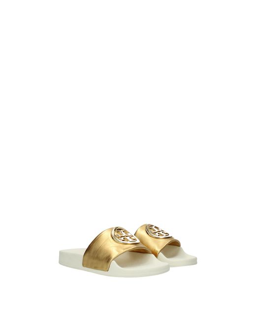 gold clogs metallic
