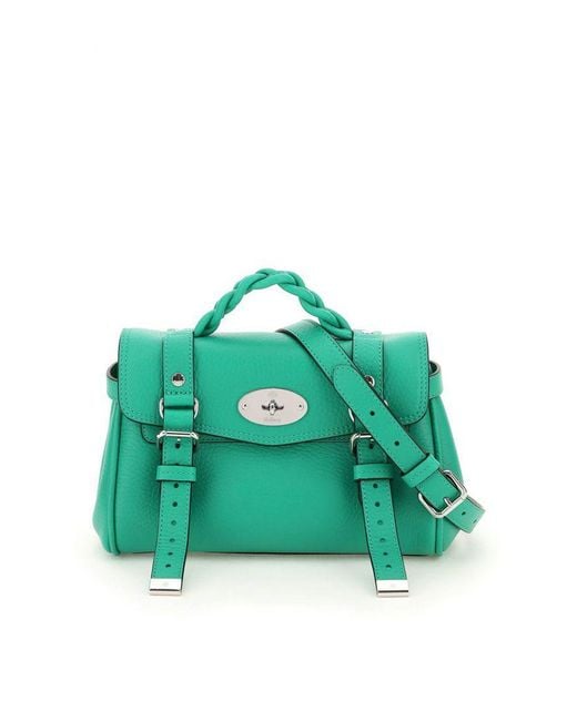 Mulberry Alexa Grained Leather Mini Bag in Green Lyst
