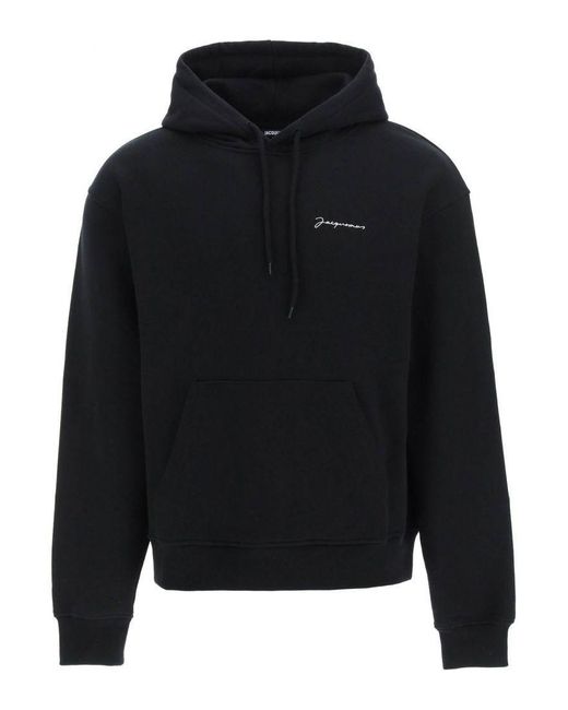 Jacquemus Fleece 'le Sweatshirt Brode'' Sweatshirt in Black for Men - Lyst