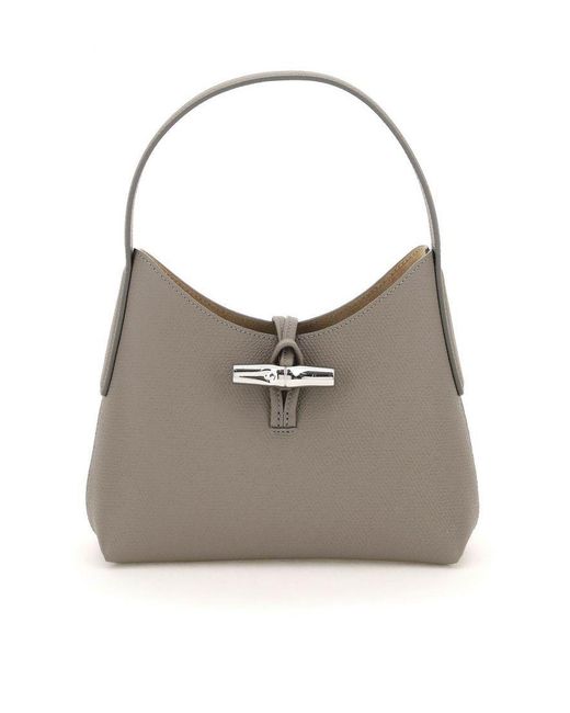 Longchamp Leather Roseau Xs Shoulder Bag in Grey (Gray) Lyst