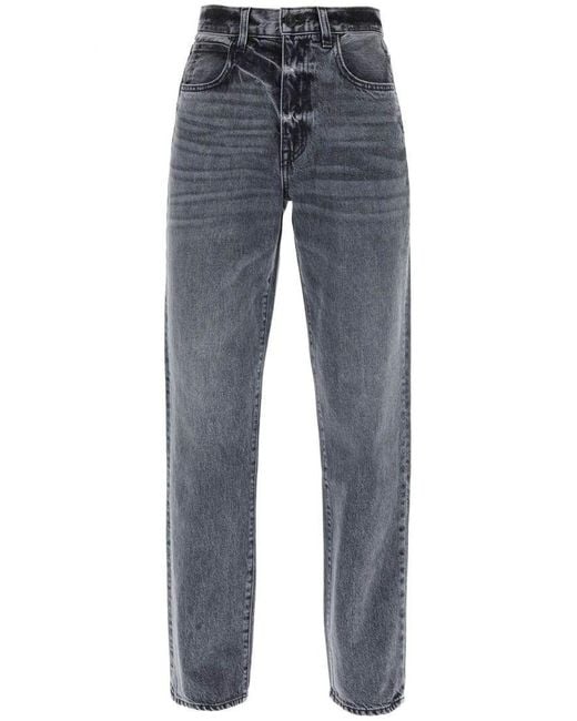 SLVRLAKE Denim Denim 'brooklyn' Relaxed Jeans in Grey (Blue) | Lyst