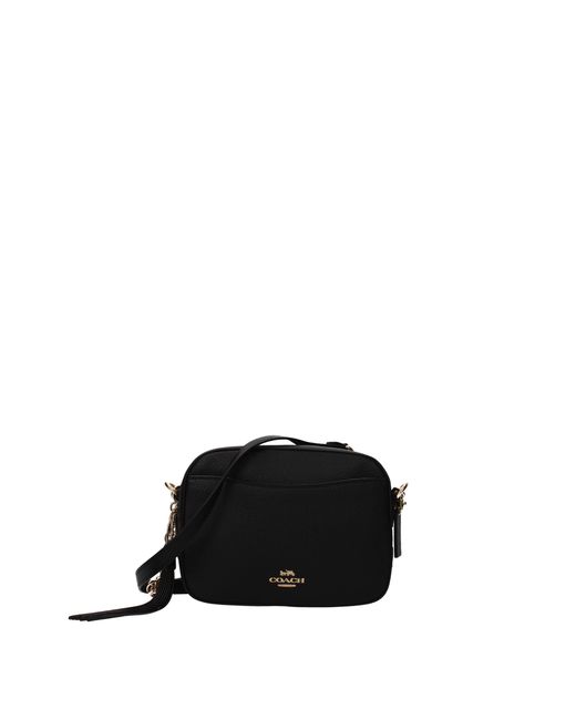 COACH Leather Crossbody Bag Women Black 