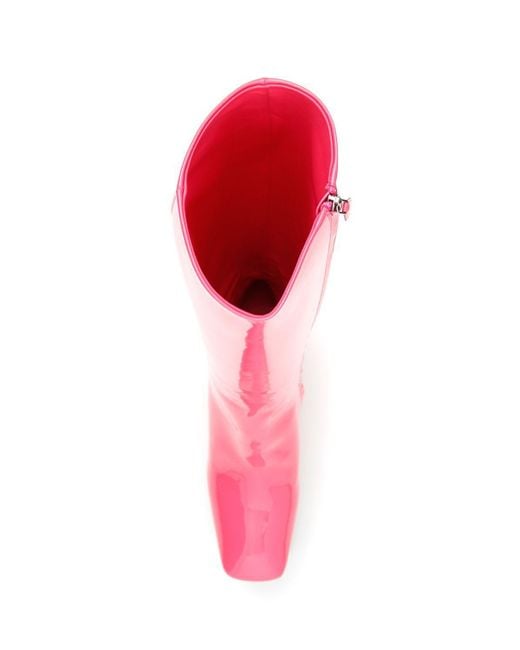 prada patent leather booties