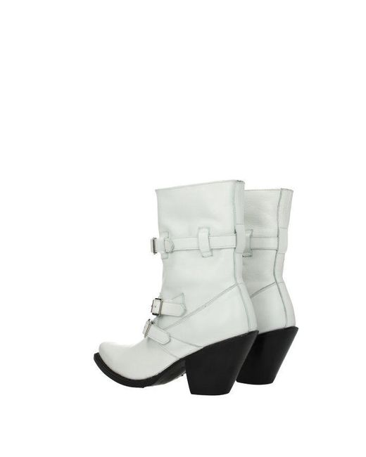 celine white booties