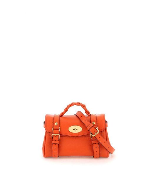 Mulberry Grain Leather Mini Alexa Bag in Orange Lyst Canada
