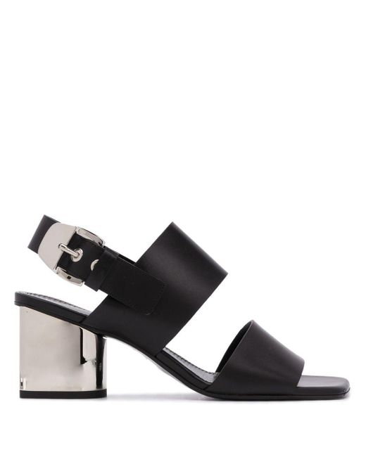 Proenza Schouler Leather Mirrored Heel 70mm Sandals in Black - Lyst