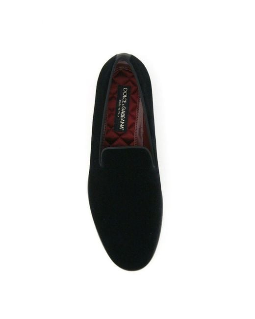 Dolce & Gabbana Leonardo Velvet Loafers in Black for Men - Save 23 