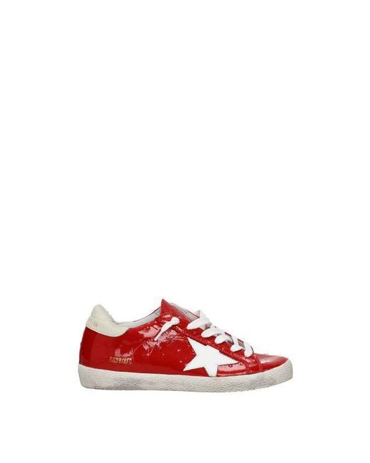 Golden Goose Deluxe Brand Women's Shoes Leather Trainers Sneakers Superstar in Red - Save 7% - Lyst