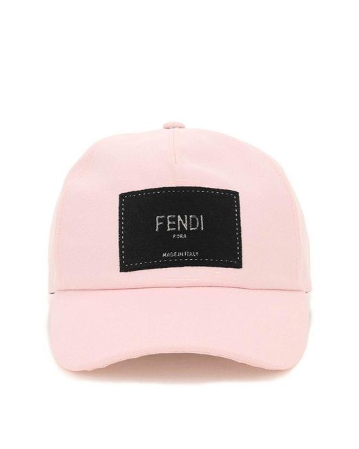 Fendi Cotton Baseball Hat With Logo 