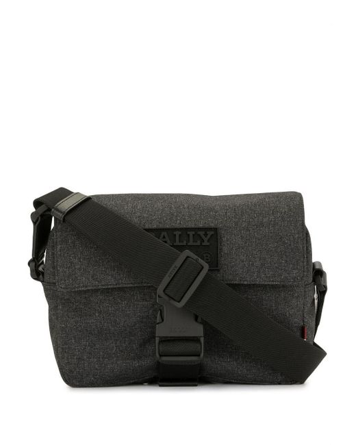 Bally Cotton Logoappliqué Messenger Bag in Grey (Gray) for Men Lyst