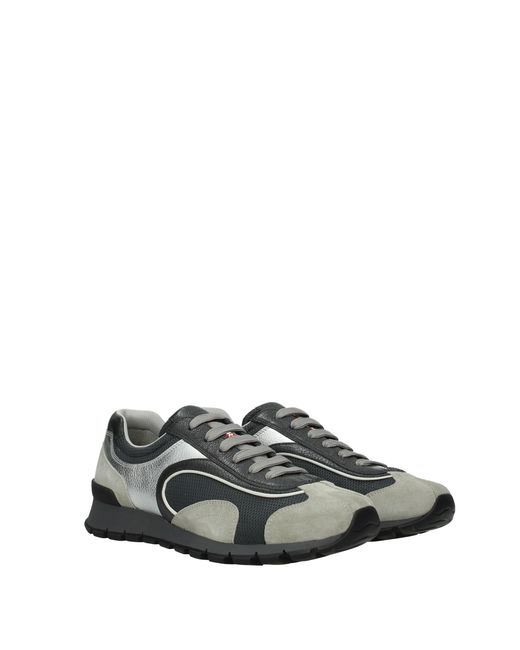 prada silver platform sneakers