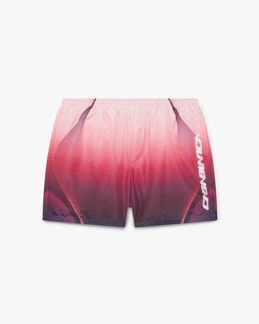 Casablanca Paris Pink Short De Bain À Imprimé Dégradé Aubergine for men