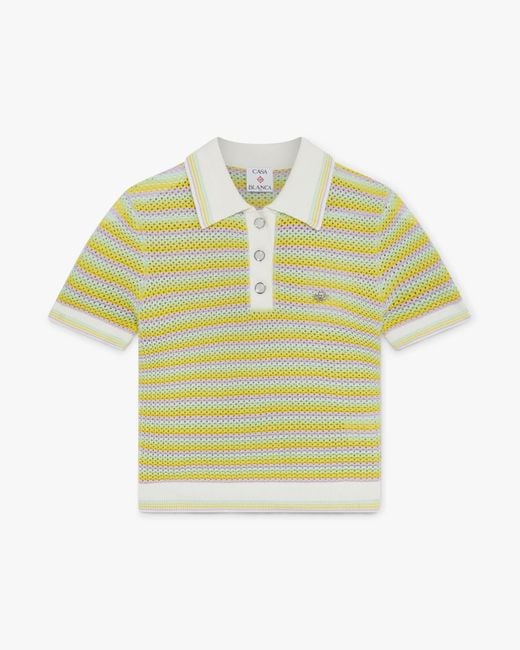 Casablanca Paris Multicolor Polo Rayé Bourgeois