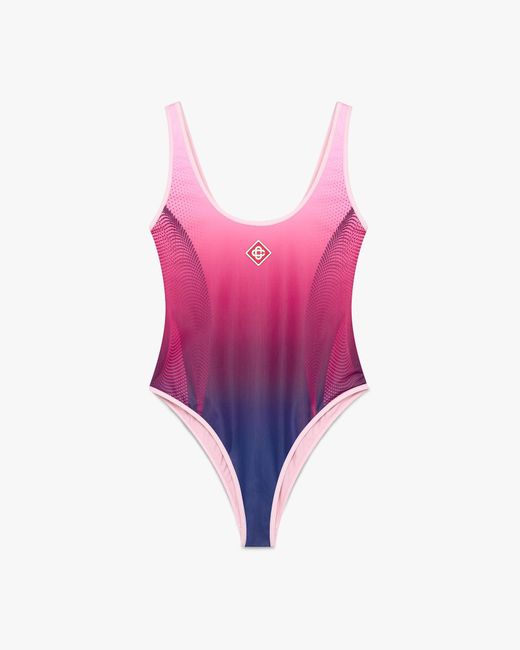 Casablanca Paris Pink Maillot De Bain Dégradé Aubergine