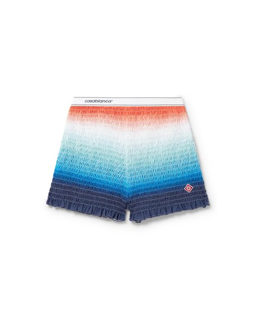 Casablanca Paris Blue Short Froncé Dégradé