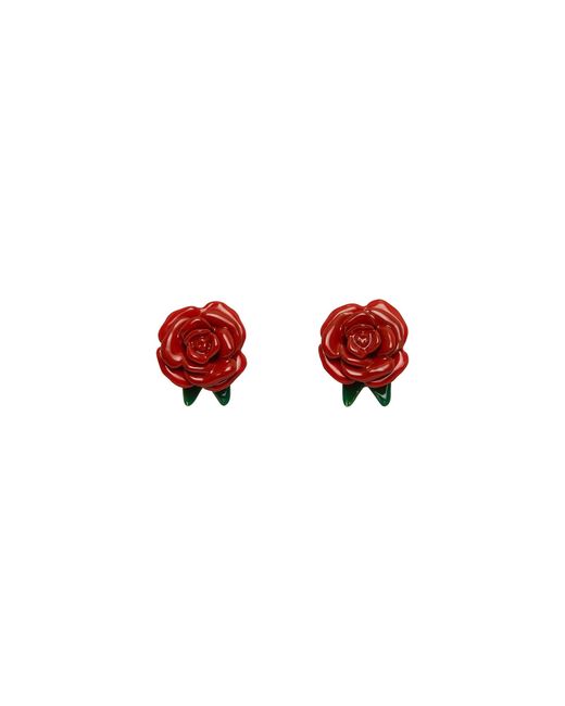 Casablanca Paris Red Rose Drop Earrings By for men